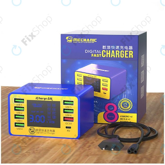 Mechanic iCharge 8M - Statie de incarcare USB (USB-C, USB 3.0)