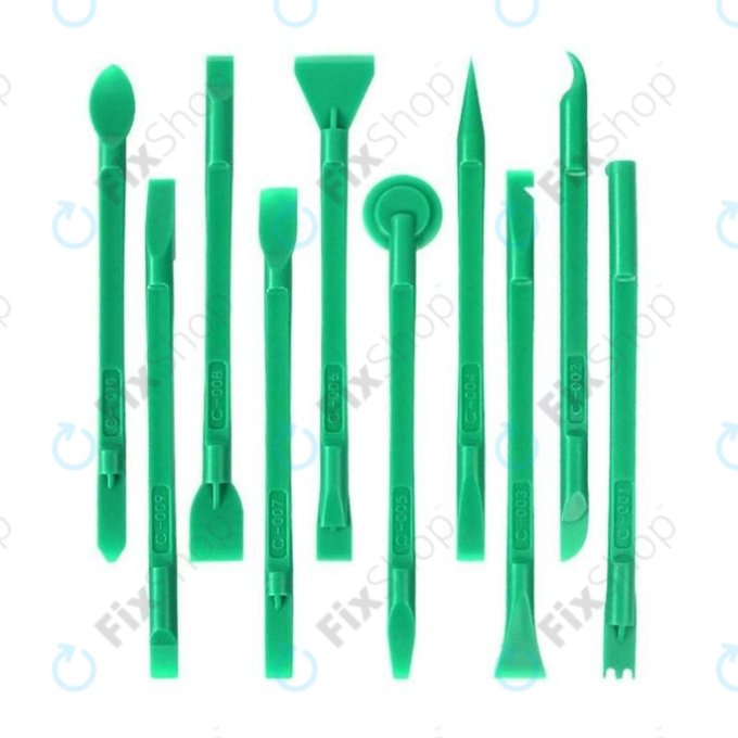 Relife RL-049C - Set Instrumente Dezasamblare cu Două fete 10 în 1 (Verde)