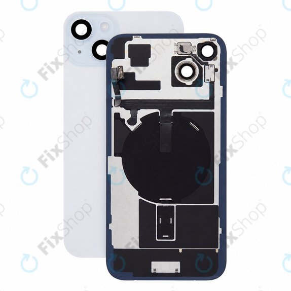 Sticlă carcasă spate pentru iPhone 15 Plus, Black, Pulled A
