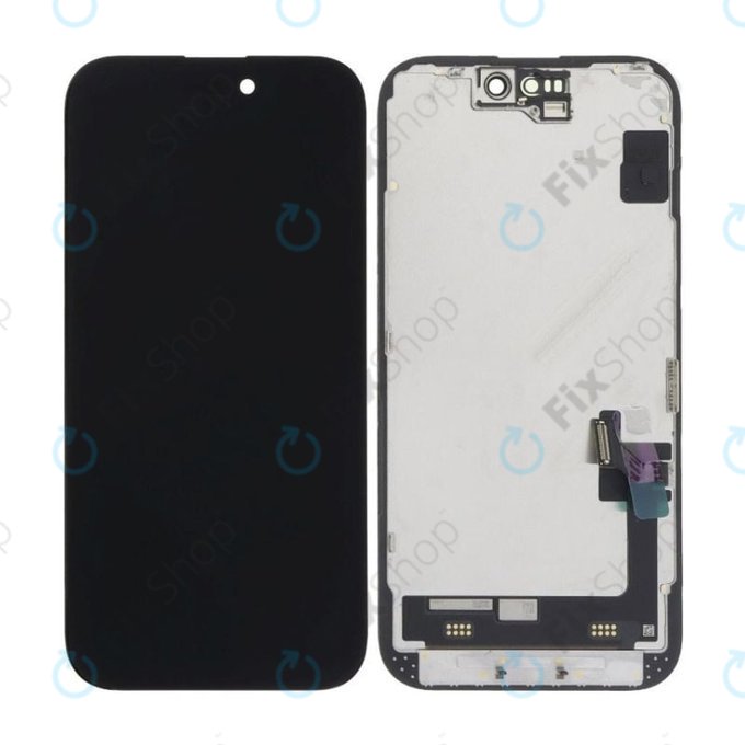 Ecran Soft OLED pentru iPhone 15 - Sticlă Tactilă + Ramă, DIAGNOSTIC