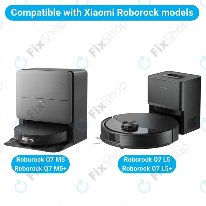 Set de piese de schimb pentru Xiaomi Roborock Q7 M5, Q7 M5+, Q7 L5, Q7 L5+ (1x Perie principală, 2x Filter, 2x Perie laterală, 2x Mop, 2x Sac de praf)