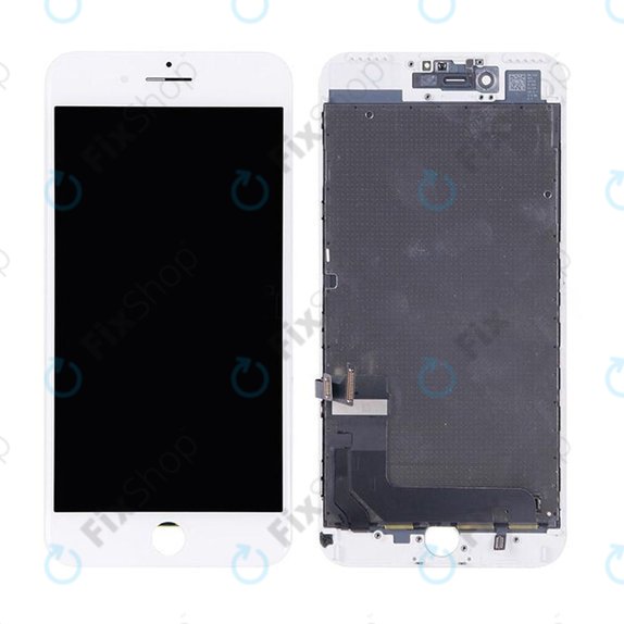 Ecran pentru iPhone 7 Plus, White, Sticlă tactilă cu ramă