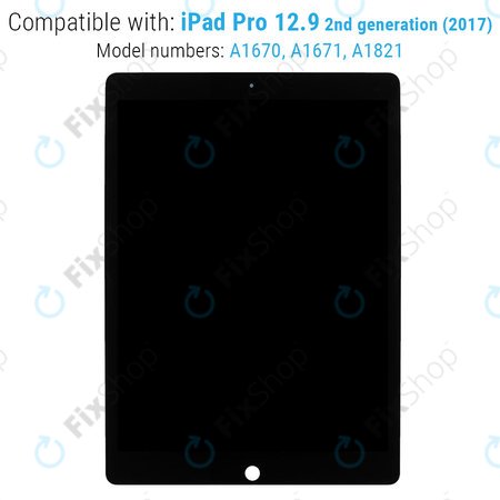 Apple iPad Pro 12.9 (2nd Gen 2017) - Ecran LCD + Sticlă Tactilă + IC Modul (Black) Refurbished