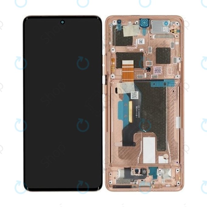 Motorola Edge 50 Ultra - Ecran LCD + Sticlă Tactilă + Ramă (Peach Fuzz) - 5D68C24485 Genuine Service Pack