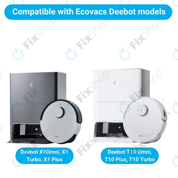 Set de piese de schimb pentru Ecovacs X1 Omni, T10 (1x Perie principală, 2x Filter, 2x Perie laterală)