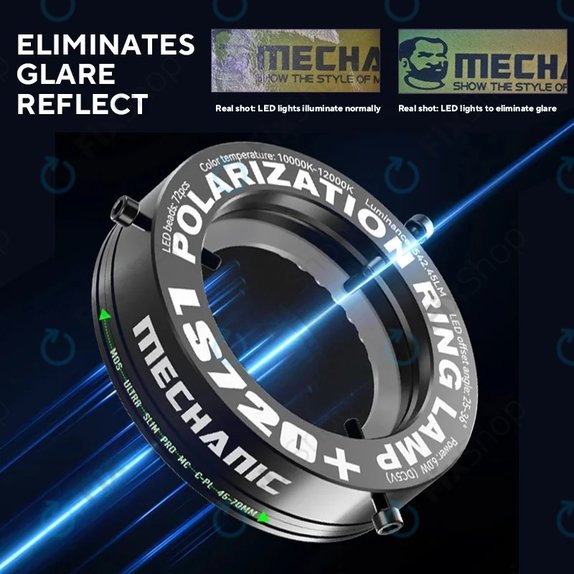 Mechanic LS720 Plus - Lumină de inel microscop polarizată cu LED