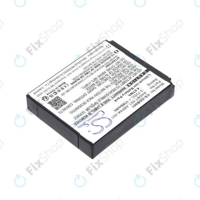 Baterie pentru GoPro HD Hero, Hero2, 1100mAh, Li-Ion, 3.7V, AHDBT-001, HQ