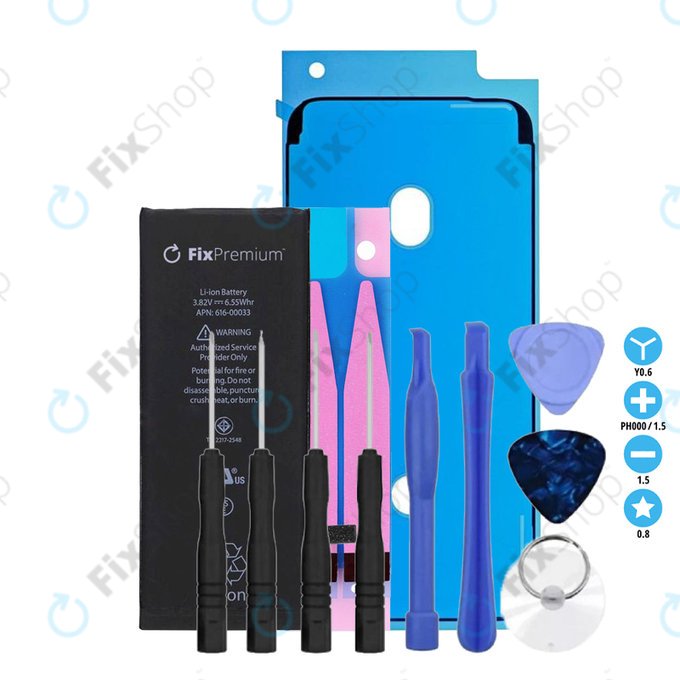 Apple iPhone 6S - Baterie 1715mAh FixPremium + Autocolant sub Baterie + Autocolant sub LCD + Set de Unelte - Multipack