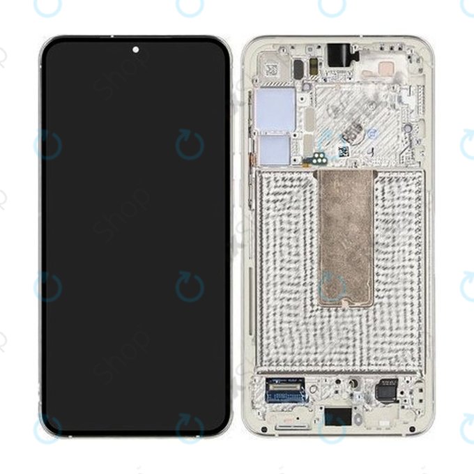 Samsung Galaxy S23 Plus S916B - Ecran LCD + Sticlă Tactilă + Ramă (Cream) - GH82-30478B, GH82-30476B, GH82-30477B Genuine Service Pack