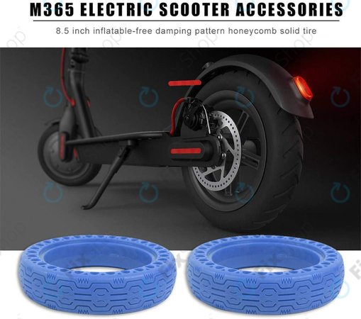 Xiaomi Mi Electric Scooter 1S, 2 M365, Essential, Pro, Pro 2 - Anvelopă Durabilă Completă Tubeless (Tip 1) (Blue)