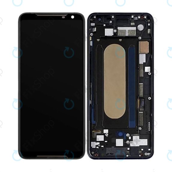Asus ROG Phone 2 ZS660KL - Ecran LCD + Sticlă Tactilă + Ramă (Black) OLED