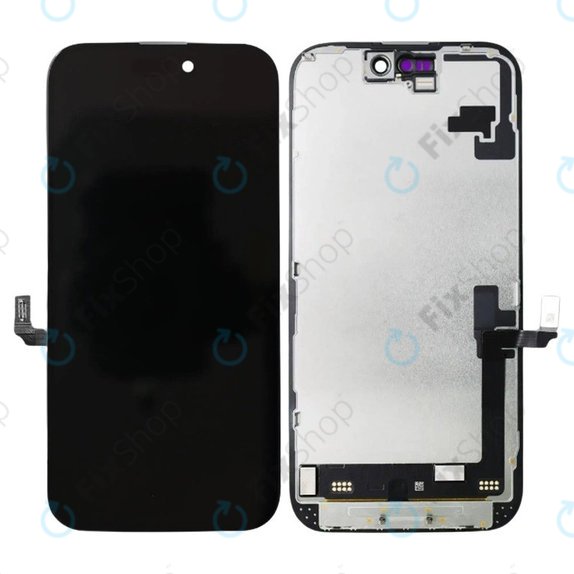 Ecran Soft OLED pentru iPhone 16, Sticlă tactilă cu ramă, FixPremium