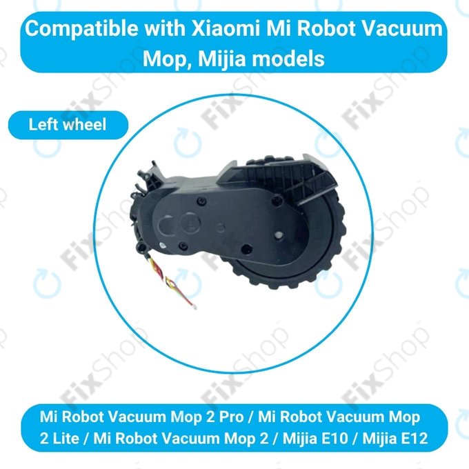 Xiaomi Mijia E10, E12, Mi Robot Vacuum Mop 2 Lite, 2 Pro - Roată cu Motor (Stânga) (Negru)