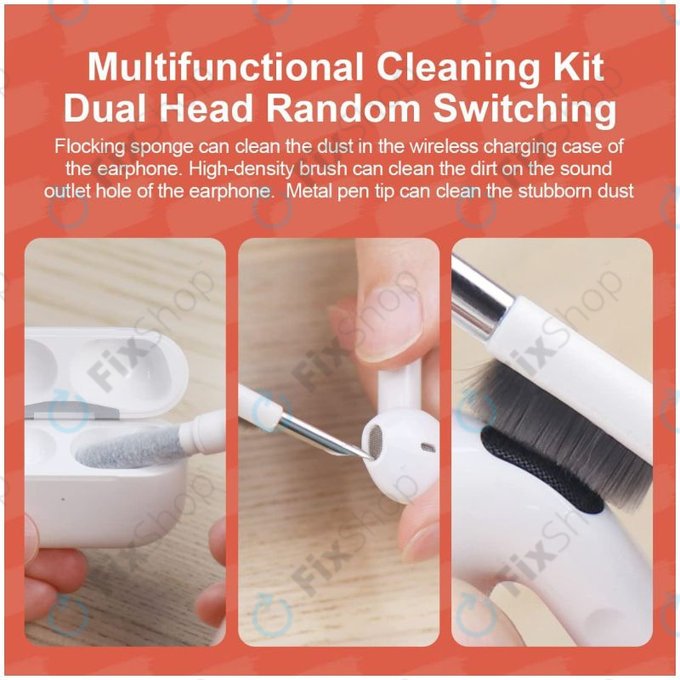 Perie de curățare multifuncțională + stilou de curățare + taste de ieșire