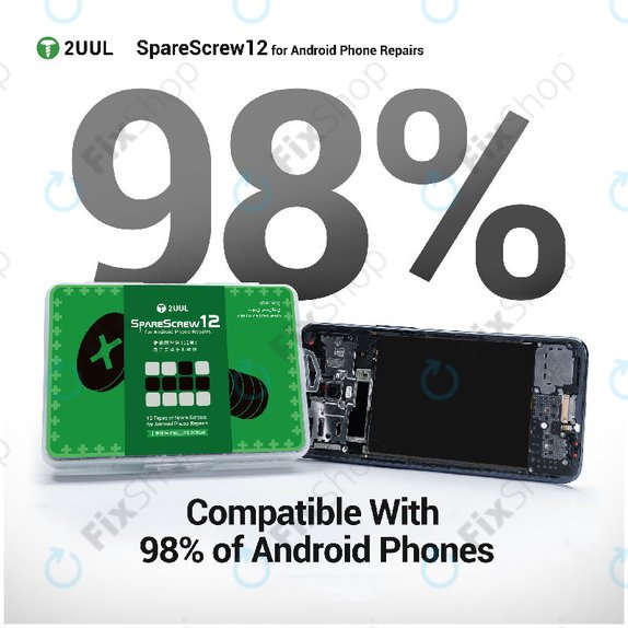 Set șuruburi Phillips pentru reparații Android, 2UUL SC12, 1200 buc/pachet
