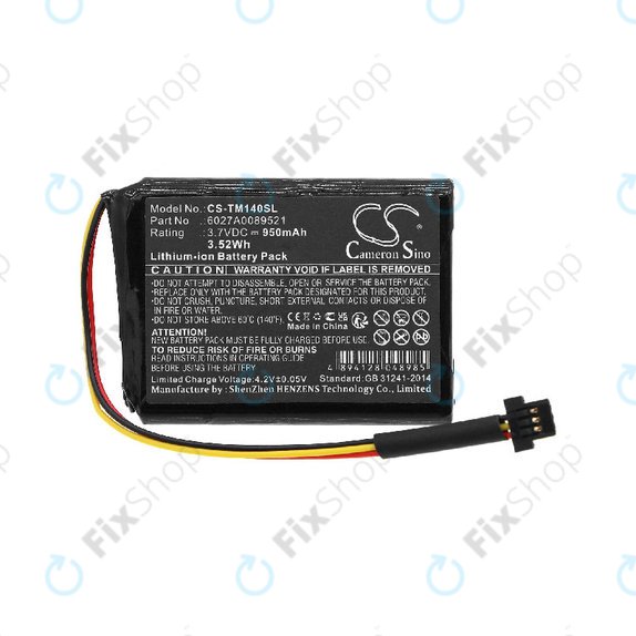 Baterie pentru TomTom One 140, Go 500, 950mAh, Li-ion, 3.7V, P2, HQ