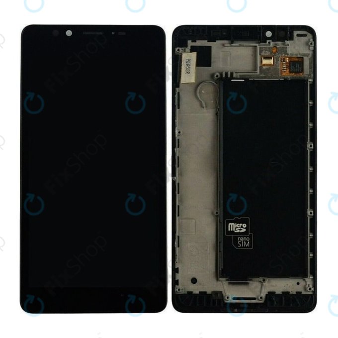 Microsoft Lumia 950/950 LTE - Ecran LCD + Sticlă Tactilă + Ramă (Black) TFT