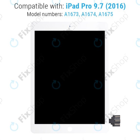 Ecran LCD pentru iPad Pro 9.7" (2016), White, Sticlă Tactilă fără ramă