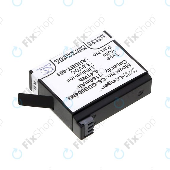 Baterie pentru GoPro Hero 4, 1160mAh, Li-Ion, 3.8V, AHDBT-401, HQ