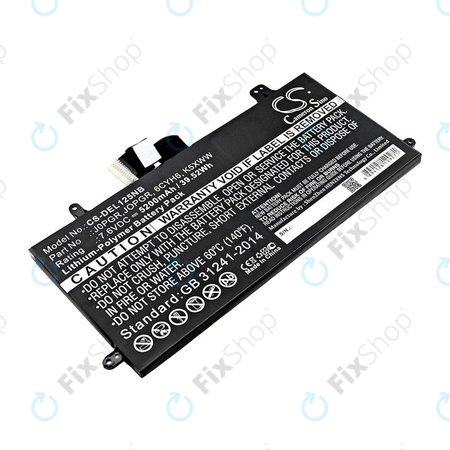Baterie pentru Dell Latitude 5290, Latitude 12 5285, 5200mAh, Li-Pol, 7.6V, J0PGR, HQ