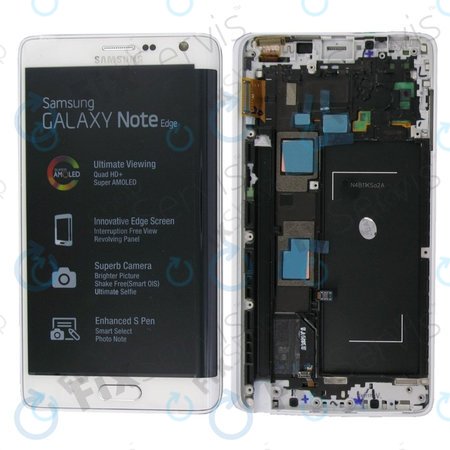 Samsung Galaxy Note Edge N915FY - Ecran LCD + Sticlă Tactilă + Ramă (White) - GH97-16636B Genuine Service Pack
