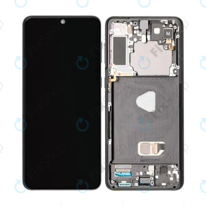 Samsung Galaxy S21 Plus G996B - Ecran LCD + Sticlă Tactilă + Ramă (Phantom Black) TFT