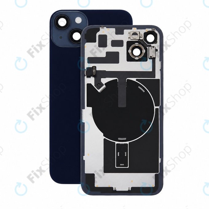 Sticlă carcasă spate pentru iPhone 14 Plus, Midnight, Pulled A
