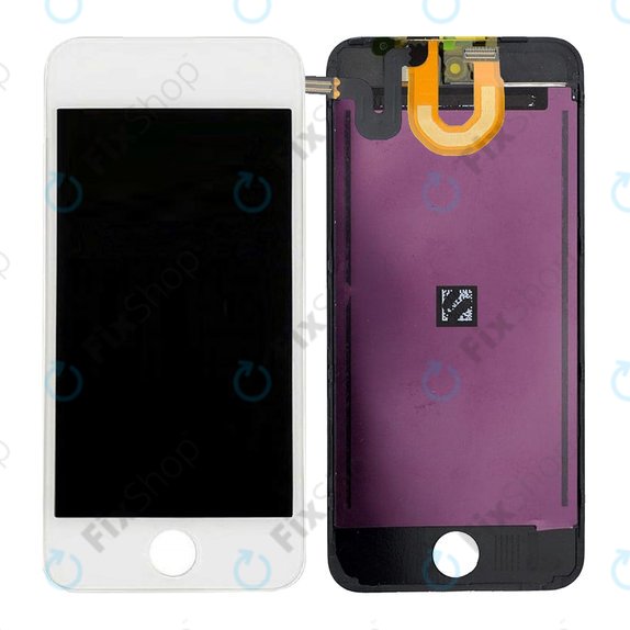 Ecran LCD pentru iPod Touch (5th Gen, 6th Gen, 7th Gen), White, Sticlă tactilă cu ramă