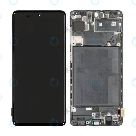 Samsung Galaxy A71 A715F - Ecran LCD + Sticlă Tactilă + Ramă (Prism Crush Black) - GH82-22152A, GH82-22248A Genuine Service Pack