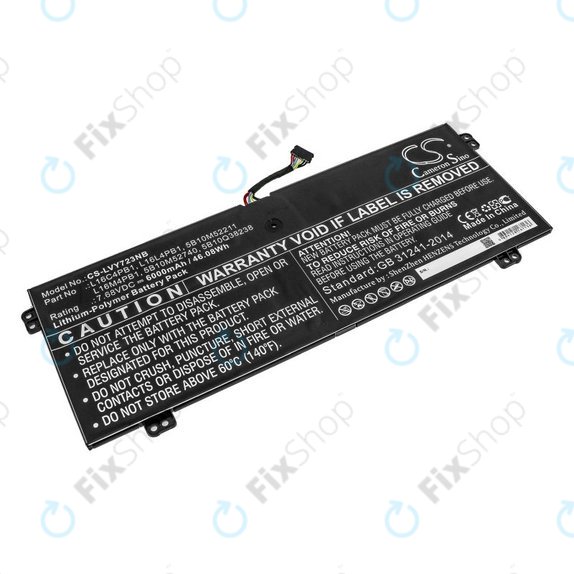 Încărcător pentru Lenovo Yoga 720-13, 730-13, 6000mAh, Li-Pol, 7.68V, L16L4PB1, HQ