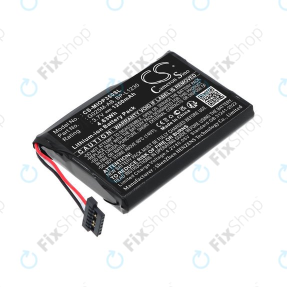 Baterie pentru Mitac Mio P350, P550, 1250mAh, Li-Ion, 3.7V, BL-LP1230, HQ