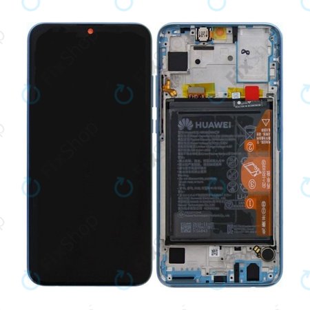 Huawei Honor 10 Lite - Ecran LCD + Sticlă Tactilă + Ramă + Baterie (Sky Blue) - 02352HGU Genuine Service Pack