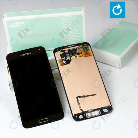 Samsung Galaxy S5 G900F - Ecran LCD + Sticlă Tactilă (Copper Gold) - GH97-15959D, GH97-15734D Genuine Service Pack