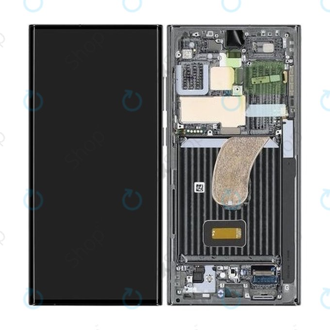 Samsung Galaxy S23 Ultra S918B - Ecran LCD + Sticlă Tactilă + Ramă (Green) - GH82-30466C, GH82-30465C Genuine Service Pack
