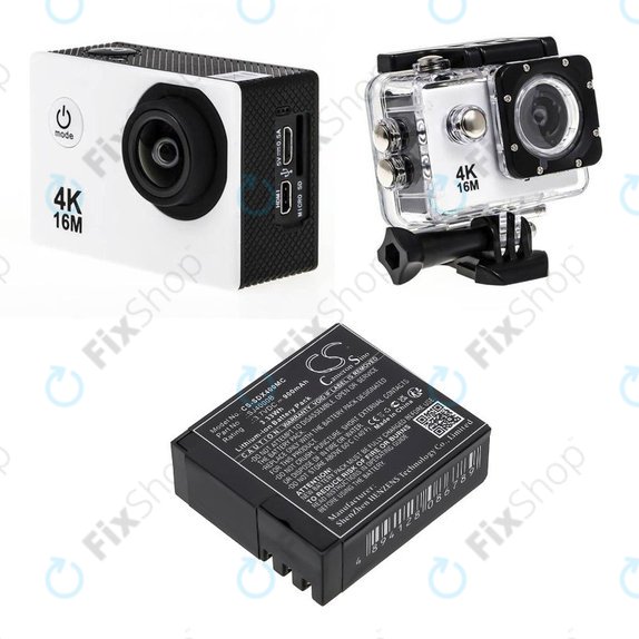 Baterie pentru SJCAM SJ4000, SJ5000, 900mAh, Li-Ion, 3.7V, SJ4000B, HQ