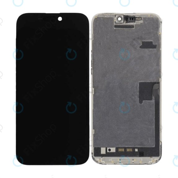 Ecran In-Cell FHD pentru iPhone 16 Pro Max, Sticlă tactilă cu ramă, FixPremium
