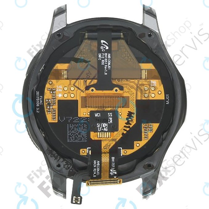 Samsung Gear S3 Frontier R760, R765 - Ecran LCD + Sticlă Tactilă + Ramă (Space Gray) - GH97-19658A Genuine Service Pack
