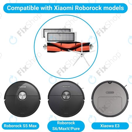 Xiaomi Roborock S5 Max, S6, S6 MaxV, S6 Pure, Xiaowa E3 - Set standard (Alb)