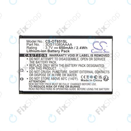 Baterie pentru Alcatel Lollipops, 650mAh, Li-Ion, 3.7V, 3DS11080AAAA, HQ