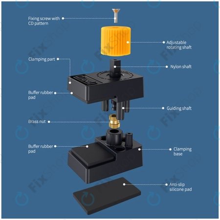 QianLi iClamp 2.0 - Clemă din Plastic cu Umplutură din Cauciuc - Span 12mm (4buc)