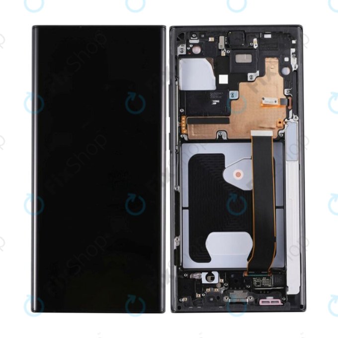 Samsung Galaxy Note 20 Ultra N986B - Ecran LCD + Sticlă Tactilă + Ramă (Mystic Black) TFT