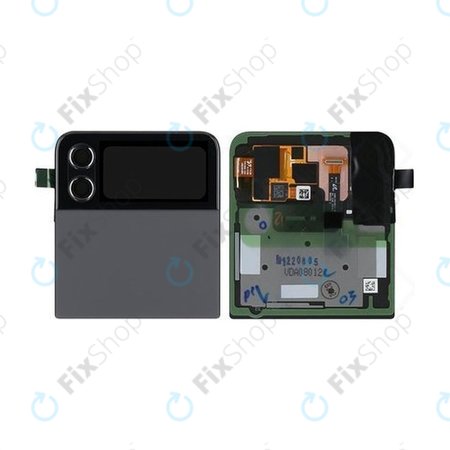 Samsung Galaxy Z Flip 4 F721B - Ecran LCD + Sticlă tactilă + Ramă (Extern) (Graphite) - GH97-27947A Genuine Service Pack