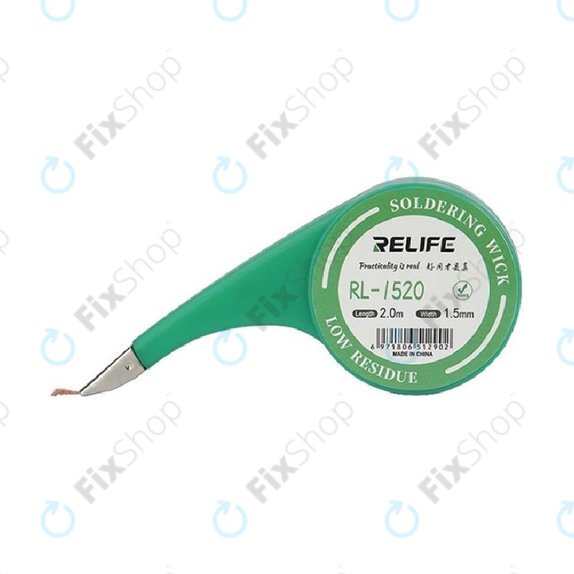 Relife RL-1520 - Fitil de lipit pentru îndepărtarea excesului de tablă (1,5 mm)