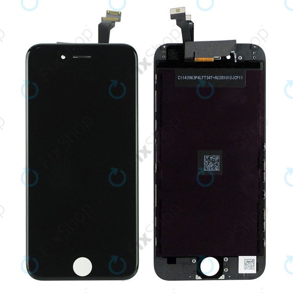 Ecran pentru iPhone 6, Black, Sticlă tactilă cu ramă