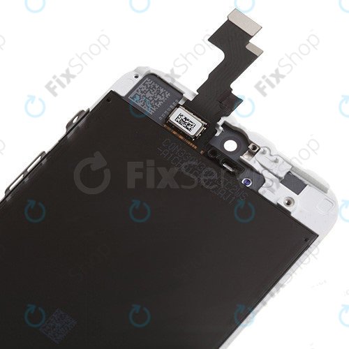 Ecran pentru iPhone 5S, SE, White, Sticlă tactilă cu ramă