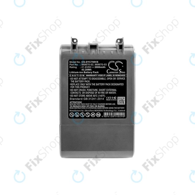 Dyson V7 - Baterie 968670-02, 968670-03 Li-Ion 21.6V 2000mAh HQ