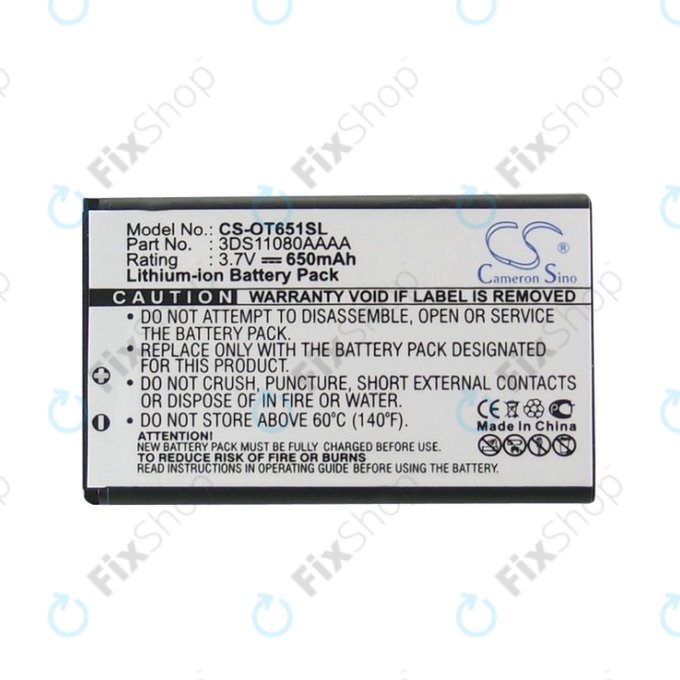 Baterie pentru Alcatel Lollipops, 650mAh, Li-Ion, 3.7V, 3DS11080AAAA, HQ