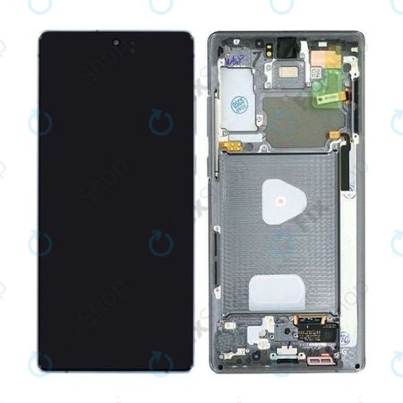 Samsung Galaxy Note 20 N980B - Ecran LCD + Sticlă Tactilă + Ramă (Mystic Gray) - GH82-23495A, GH82-23733A Genuine Service Pack