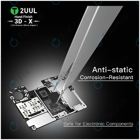 Pensetă de precizie, finisată manual 3D-X, 2UUL TW02