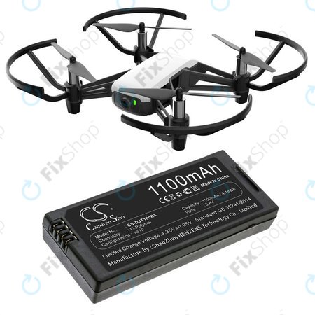 Baterie pentru DJI Tello, 1100mAh, Li-Pol, 3.8V, T01, HQ